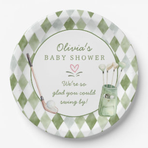 Golf Baby Shower Paper Plate