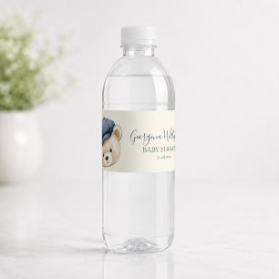 Golf Baby Shower Water Bottle Labels Teddy Bear