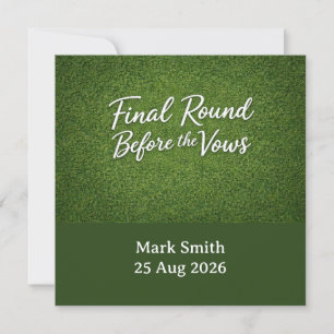 Golf Bachelor Par-Tee Golf Theme Invite Tee Time