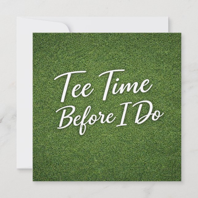 Golf Bachelor Par-Tee Golf Theme Invite | Tee Time (Front)