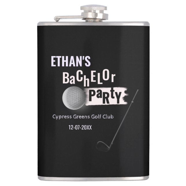 Golf Bachelor Party - golf outing Classic Stylish Hip Flask (Front)