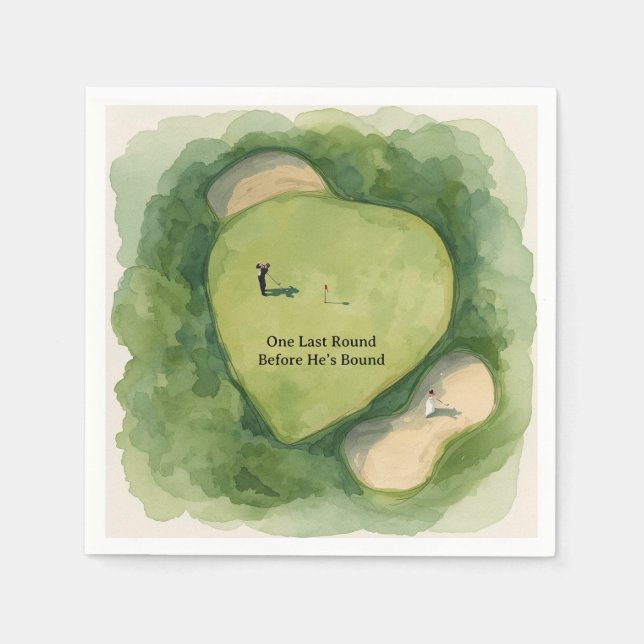 Golf Bachelor party golfer on course Napkin (Front)