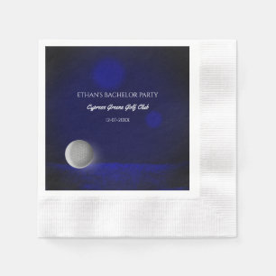 Golf Bachelor Party Golfers Party Navy blue golf Napkin