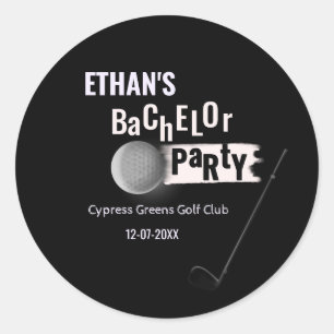 Golf Bachelor Party - Golfing trip Classic Golfer Round Sticker