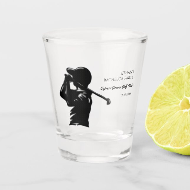 Golf Bachelor Party - Golfing trip Classic Stylish Shot Glass (Front)