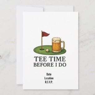 Golf bachelor Party invitation save  date golfer