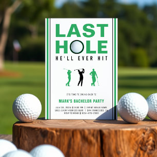 Golf Bachelor Party Last Hole He'll Ever Hit Invitation