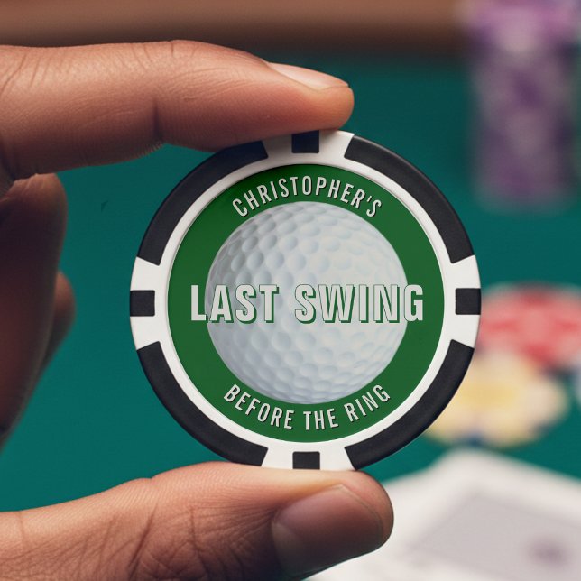 Golf Bachelor Party Last Swing Before the Ring Poker Chips (Creator Uploaded)