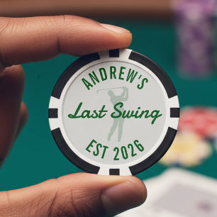 Golf Bachelor Party Last Swing Before the Ring Poker Chips