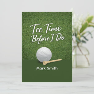 Golf Bachelor Party on Green  Invitation