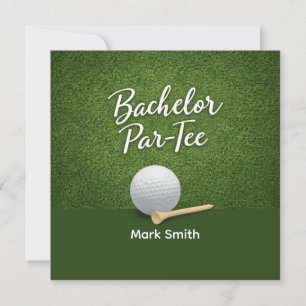 Golf Bachelor Party on Green  Invitation