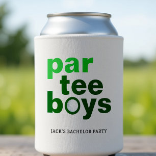 Golf Bachelor Party Par Tee Boys White Can Cooler