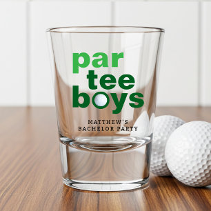 Golf Bachelor Party Par Tee Boys White Shot Glass