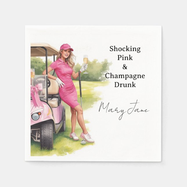 Golf Bachelorette Par-Tee party  Napkin (Front)