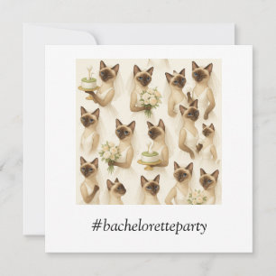 Golf BACHELORETTE party for Cat Lovers Invitation