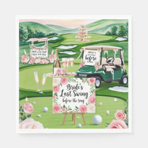 Golf Bachelorette Party for Golfer Napkin