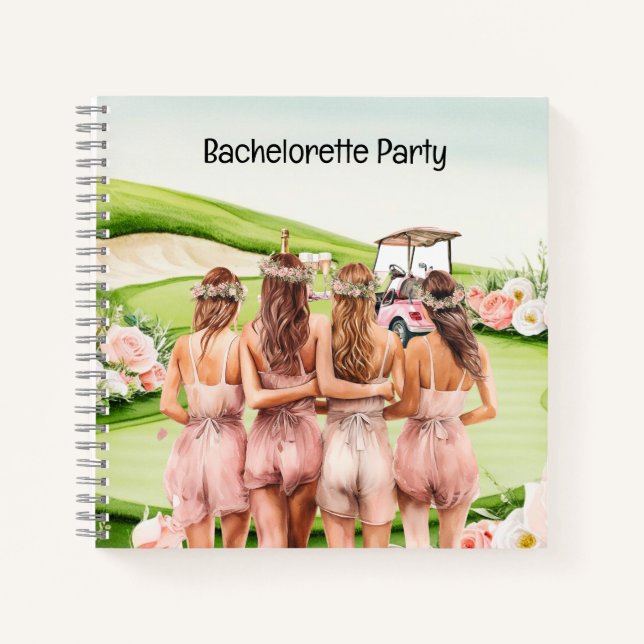 Golf Bachelorette Party for Golfer Notebook (Front)