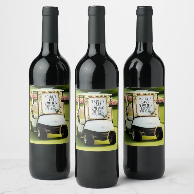 Golf Bachelorette Party for Golfer Wine Label (Bottles)