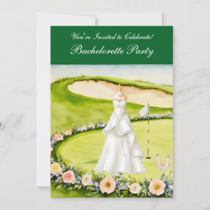 Golf Bachelorette Party on golf course Invitation