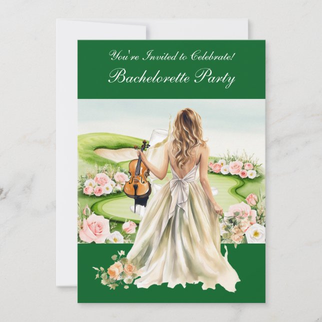 Golf Bachelorette Party on golf course Invitation (Front)