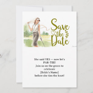 Golf Bachelorette Woman Golfer Is Golfing Invitation