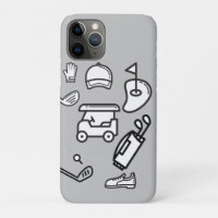 Golf bag cart cap glove flag tee shoe graphic