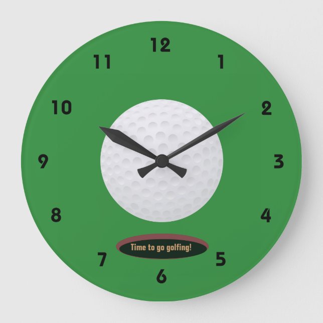 Golf Bag Design Wall Clock (Front)