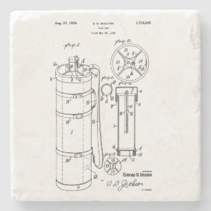 GOLF BAG PATENT 1929 - Stone Beverage Coaster