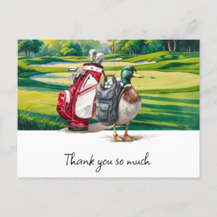 Golf Bag thank you card golf course watercolor