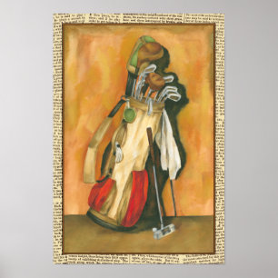 Golf Bag with Glove by Jennifer Goldberger Poster
