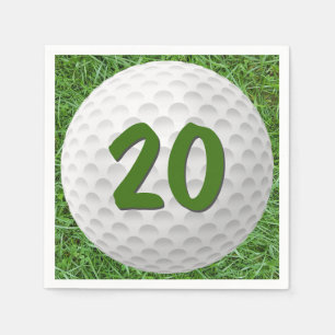 Golf Ball 20th Birthday Napkins