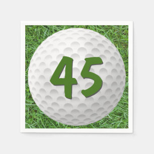 Golf Ball 45th Birthday Napkins