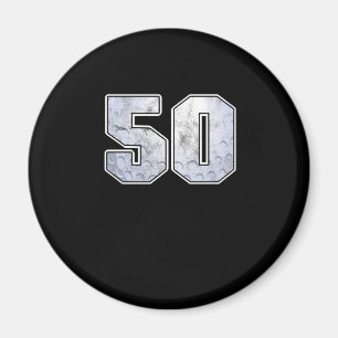 Golf Ball 50 th Birthday Celebration Sport Gift Magnet