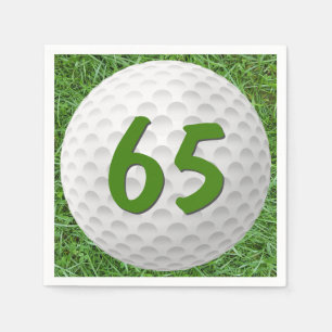 Golf Ball 65th Birthday Napkins