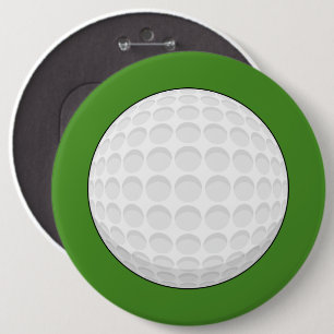 Golf Ball 6 Cm Round Badge