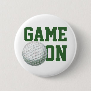 Golf Ball 6 Cm Round Badge