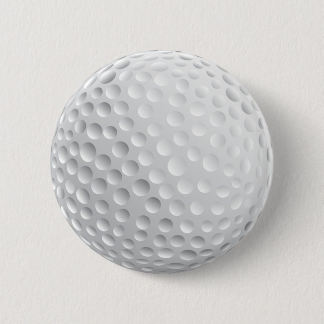 Golf Ball 6 Cm Round Badge (Front)