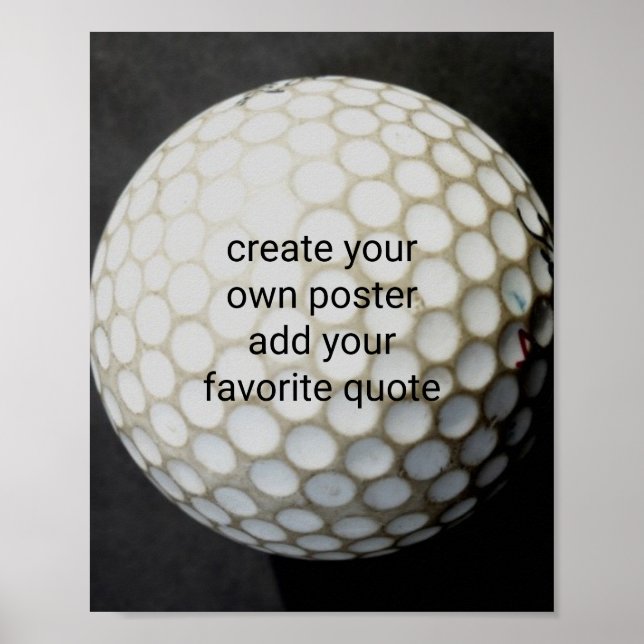 golf ball add your own quote custom wall art (Front)