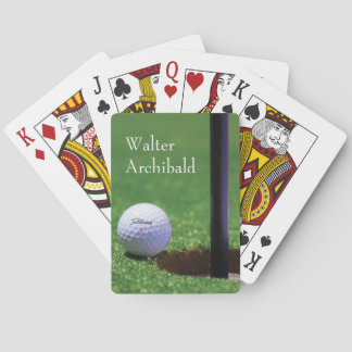 Golf Ball almost hole-in-one Personalise Playing Cards
