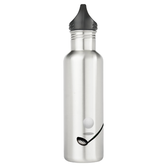 Golf Ball and Club Graphic 710 Ml Water Bottle (Left)