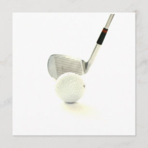 Golf Ball and Club Invitation