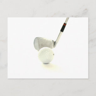 Golf Ball and Club Postcard