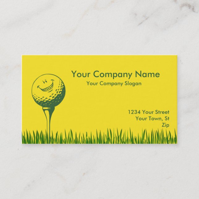 Golf Ball and Golf Tee Business Card (Front)