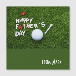 Golf ball and tee Happy Father's Day for golf dad