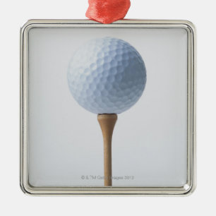 Golf Ball and Tee Metal Ornament