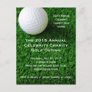 Golf Ball and Turf Custom Golf Outing Invitations
