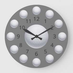 Golf Ball Atom Clock with Numbers