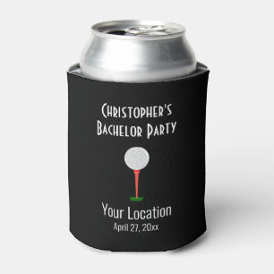 Golf Ball Bachelor Party Wedding Favour Can Cooler