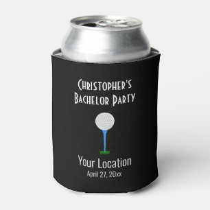 Golf Ball Bachelor Party Wedding Favour Can Cooler