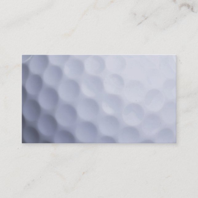 Golf Ball Background Customised Template Business Card (Front)